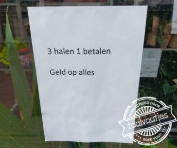 Da’s mooi meegenomen!